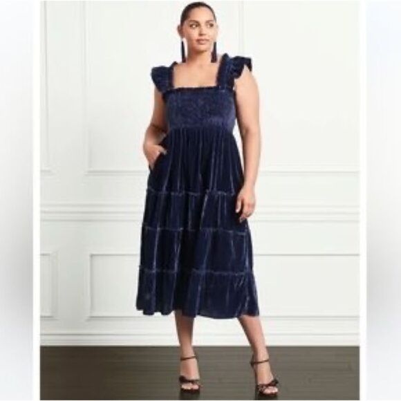 Hill House Velvet Ellie Nap Dress NWT - Picture 3 of 11